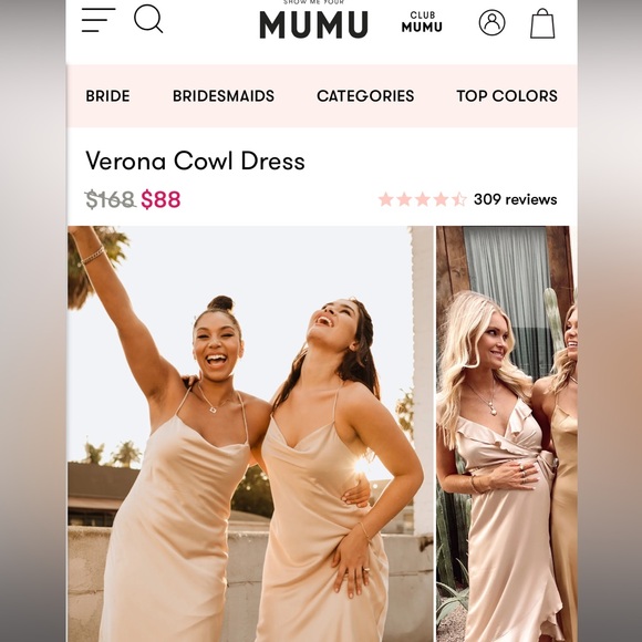 Show Me Your Mumu Verona Cowl Dress 🥂 - Picture 3 of 7